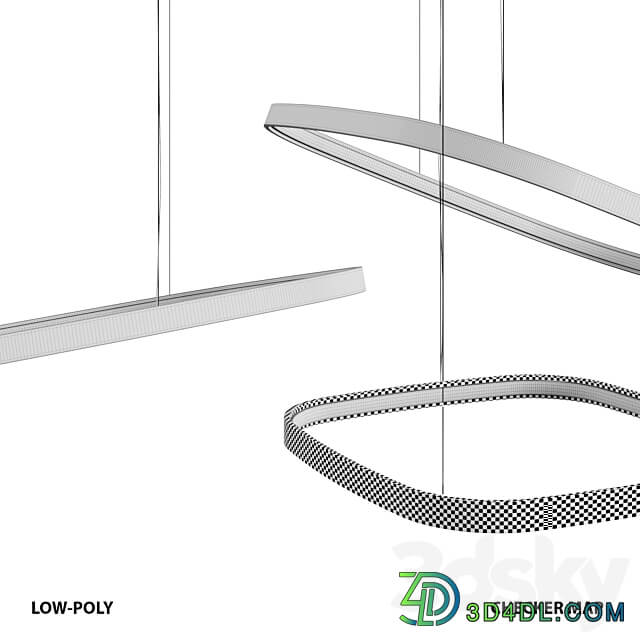 ZERO SQUARE LINE BY PANZERI Pendant light 3D Models