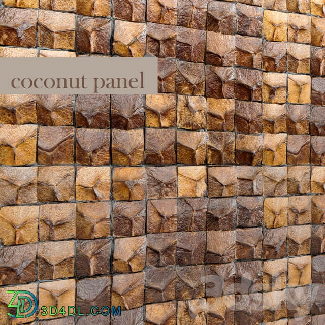 Coconut tiles Other decorative objects 3D Models