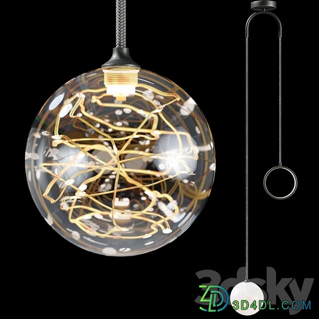 OFELIA black Lampatron Pendant light 3D Models