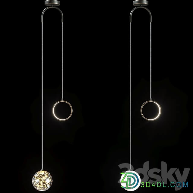 OFELIA black Lampatron Pendant light 3D Models