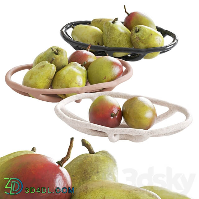 Nested fruit bowls 3D Models