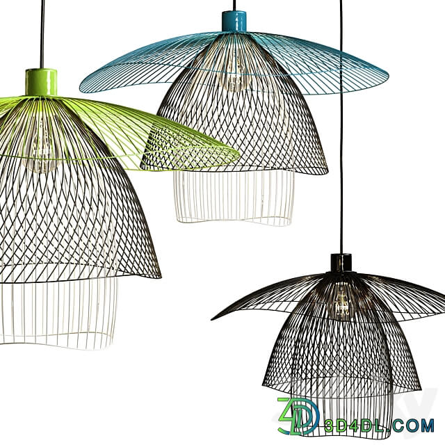 Pendant metal lamp PAPILLON Pendant light 3D Models