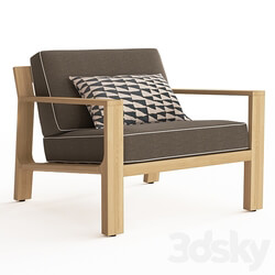 Rhodes Teak Lounge Chair 3D Models 