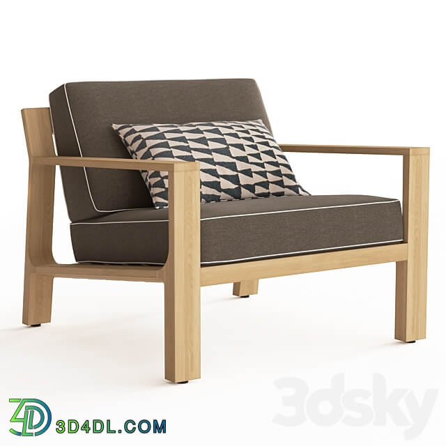 Rhodes Teak Lounge Chair 3D Models