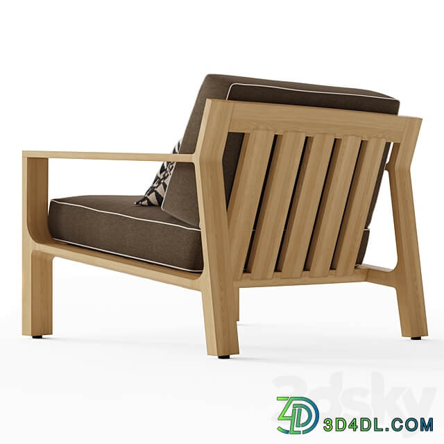 Rhodes Teak Lounge Chair 3D Models