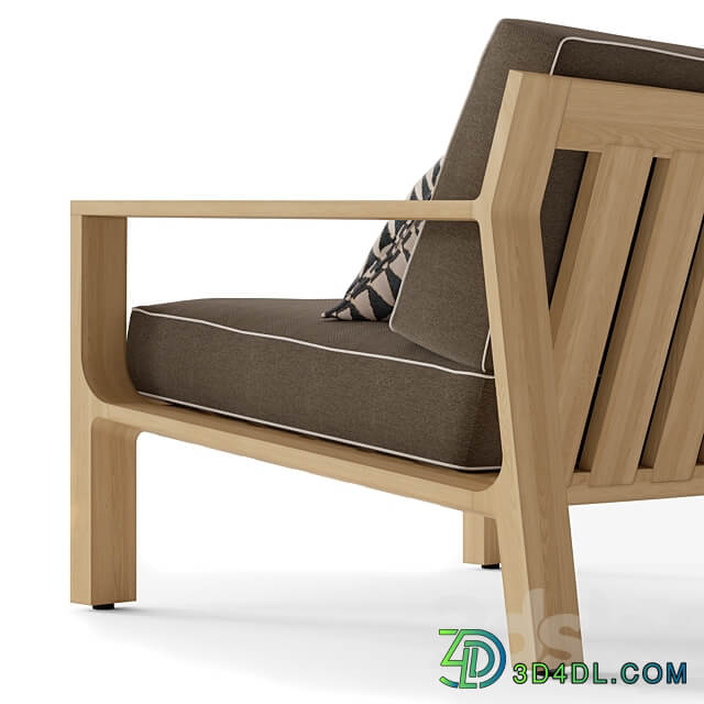 Rhodes Teak Lounge Chair 3D Models