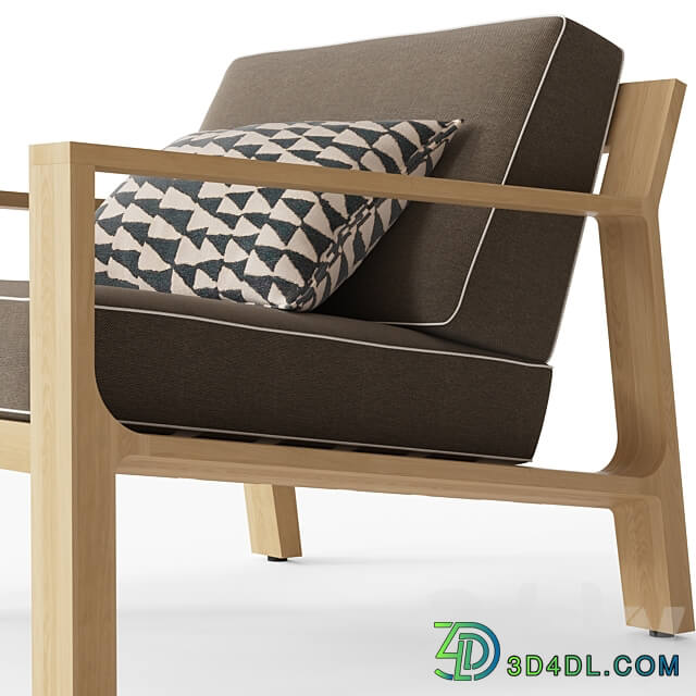 Rhodes Teak Lounge Chair 3D Models