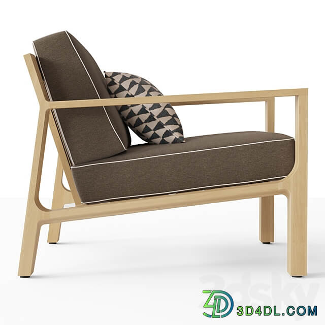 Rhodes Teak Lounge Chair 3D Models