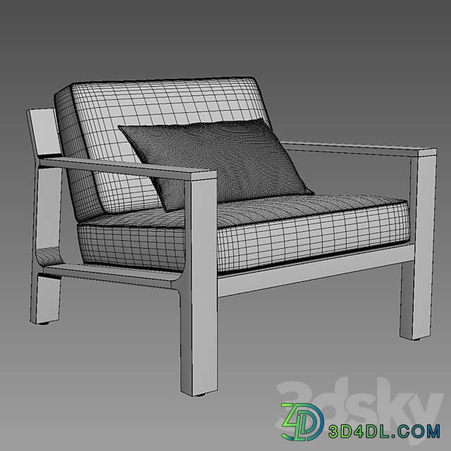 Rhodes Teak Lounge Chair 3D Models