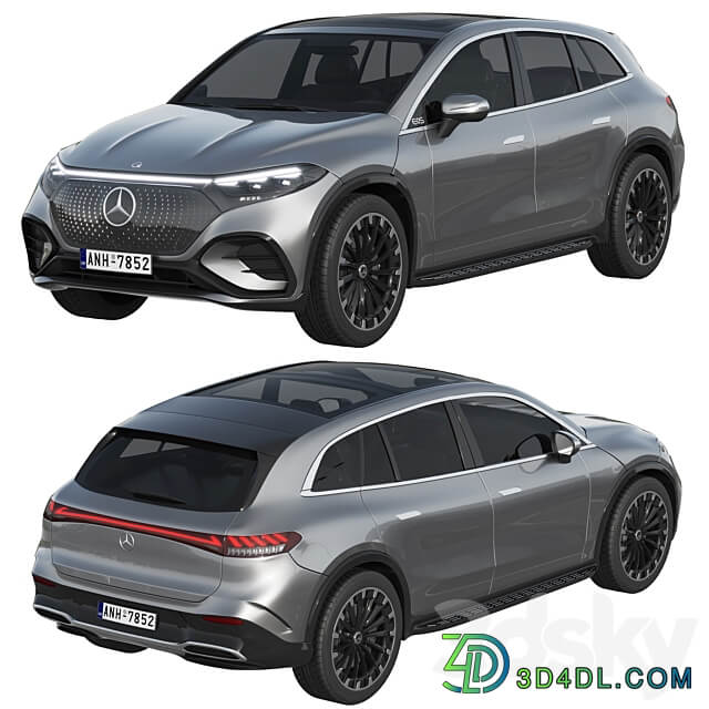 Mercedes Benz EQS SUV 2023 3D Models