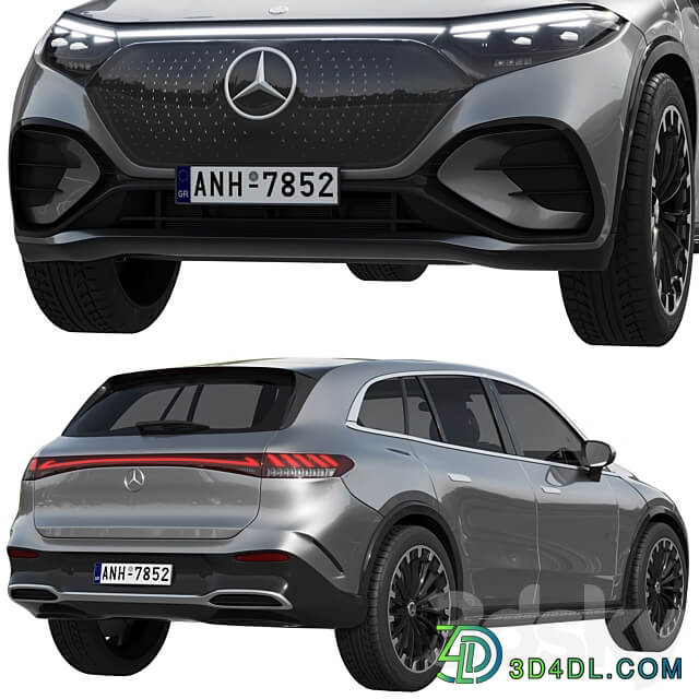 Mercedes Benz EQS SUV 2023 3D Models