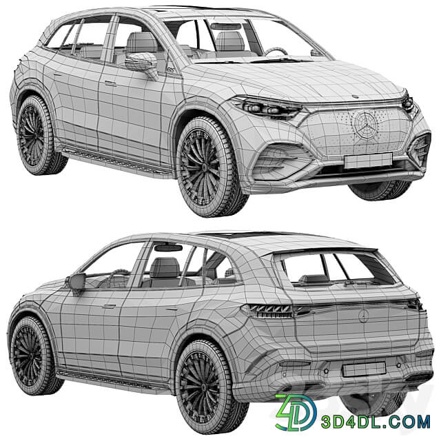 Mercedes Benz EQS SUV 2023 3D Models