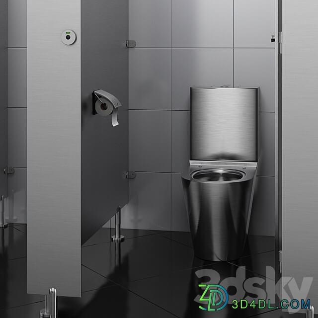 Sanitary partitions for public toilets FunderMax 2 designer 3D Models