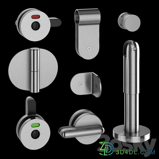 Sanitary partitions for public toilets FunderMax 2 designer 3D Models