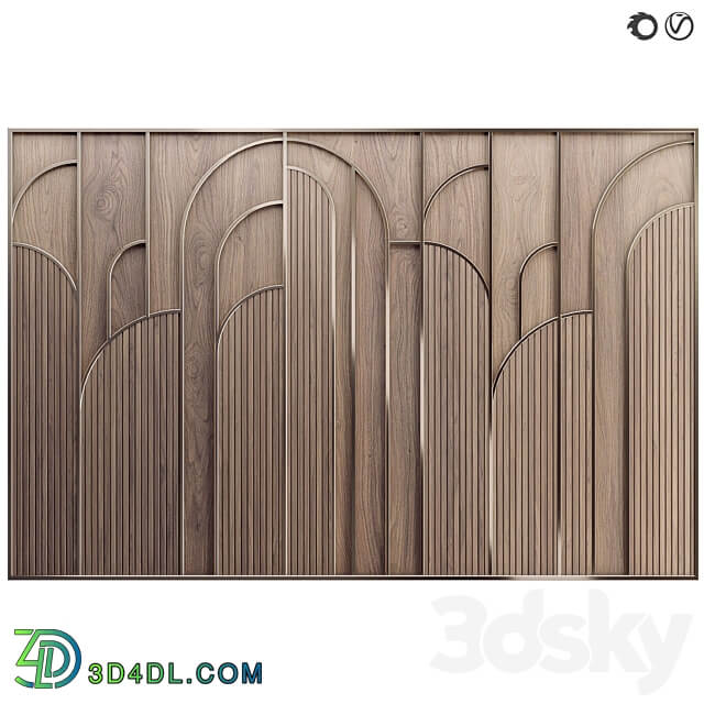 Decorative wall panel 61 3D Models