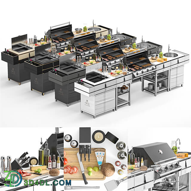 OCQ Modular Barbecue 3D Models