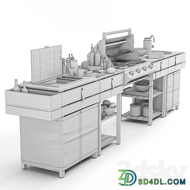 OCQ Modular Barbecue 3D Models