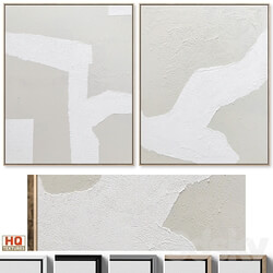 Large Textural Plaster Abstract Wall Art C 511 3D Models 