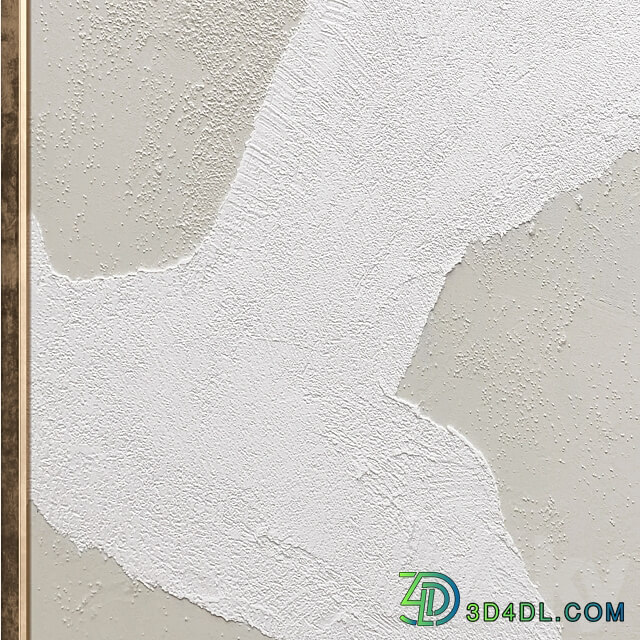 Large Textural Plaster Abstract Wall Art C 511 3D Models