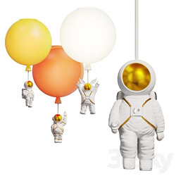 Astronaut lamp MERCURY Pendant light 3D Models 