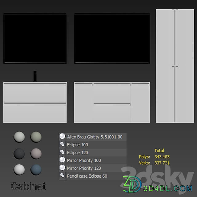 Allen Brau Eclipse 100 120 and Pencil Case Eclipse 60 3D Models