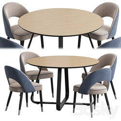 Toronto table Holly chair Dining set Table Chair 3D Models 