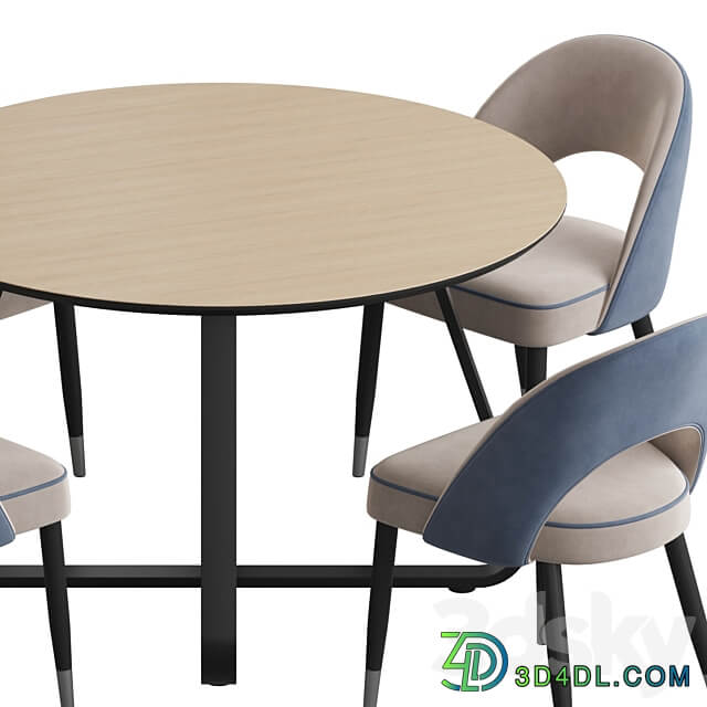 Toronto table Holly chair Dining set Table Chair 3D Models