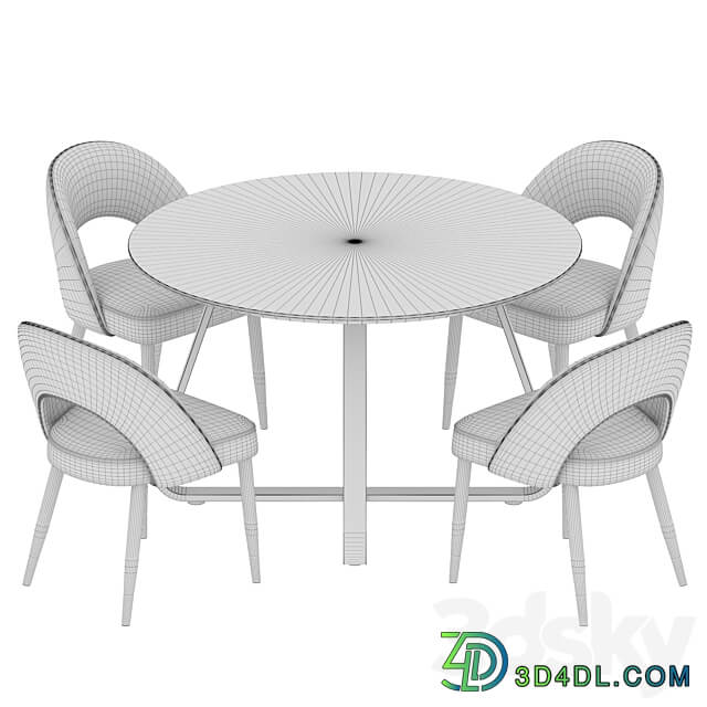 Toronto table Holly chair Dining set Table Chair 3D Models