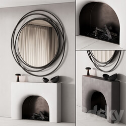 154 fireplace decorative wall kit 03 smooth soft fireplace 00 Other decorative objects 3D Models 