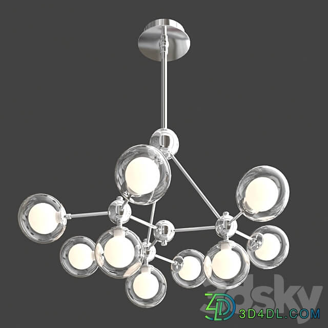 Hanging chandelier chrome 14439 C Chrome Pendant light 3D Models