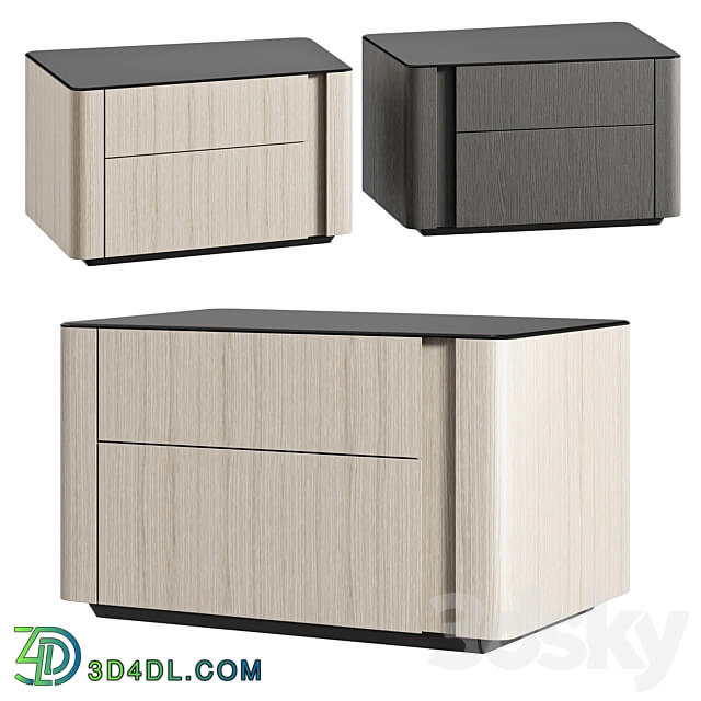 Minotti nightstand LOU Sideboard Chest of drawer 3D Models