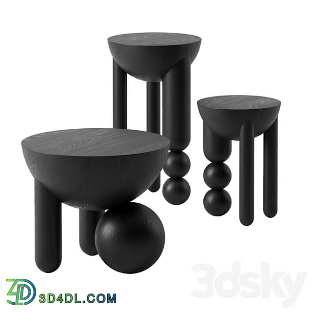 Profiterole side tables by Bohinc Studio 3D Models