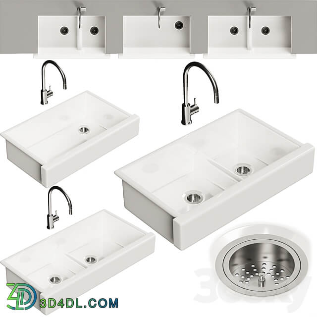 KOHLER Whitehaven sink set with faucet 3D Models