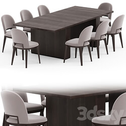 Laura Meroni MARGARET TABLE CHAIR Table Chair 3D Models 