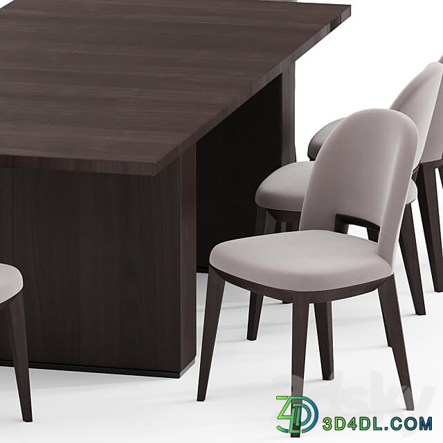 Laura Meroni MARGARET TABLE CHAIR Table Chair 3D Models