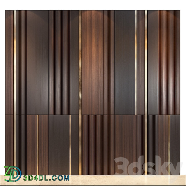 wall panels set 115 3D Models