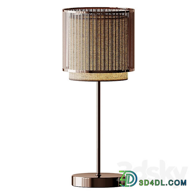 Jada Touch Table Lamp Brass and Rose Gold 3D Models