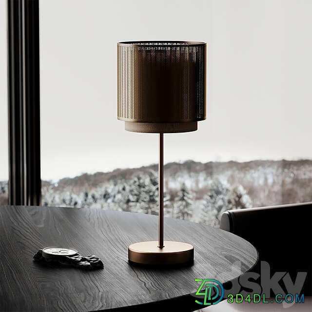 Jada Touch Table Lamp Brass and Rose Gold 3D Models