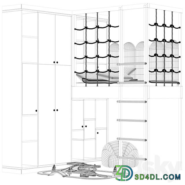 Children Furniture Set 01 3D Models