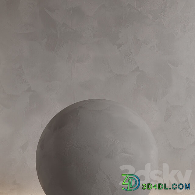 Decorative plaster. Seamless decorative plaster material Stone 3D Models