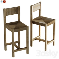 Malibu Woven Bar Counter Stools 3D Models 