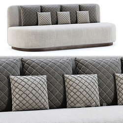 Stefa restaurant double seat sofa SCD22 by Bpoint Design 3D Models 