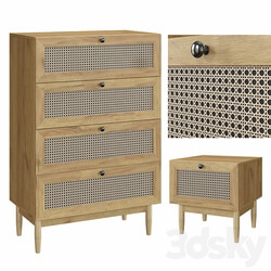 Bedside table Roshal Wood and Chest of drawers Roshal 1 Wood Sofa.ru Sideboard Chest of drawer 3D Models 