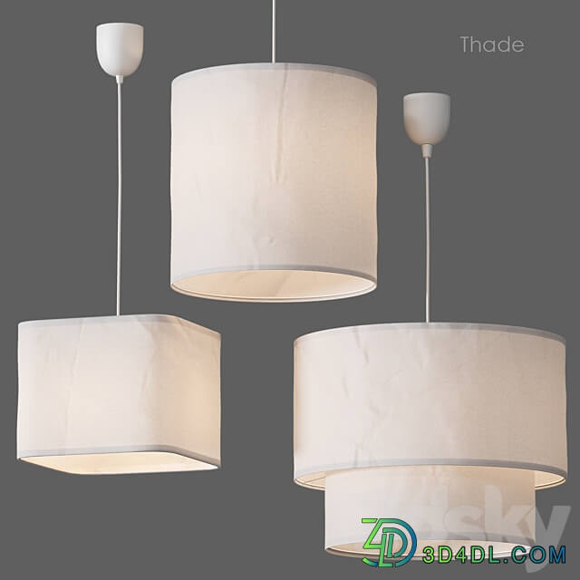 Thade Pendant lamp La Redoute Pendant light 3D Models