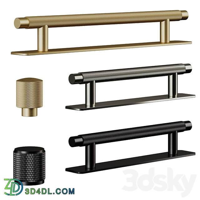 Plankhardware KEPLER Knurled T Bar and BROOKS and FRANKLIN Knob Miscellaneous 3D Models