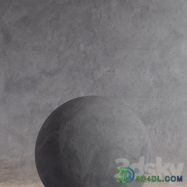 Decorative plaster. Seamless decorative plaster material Stone 3D Models