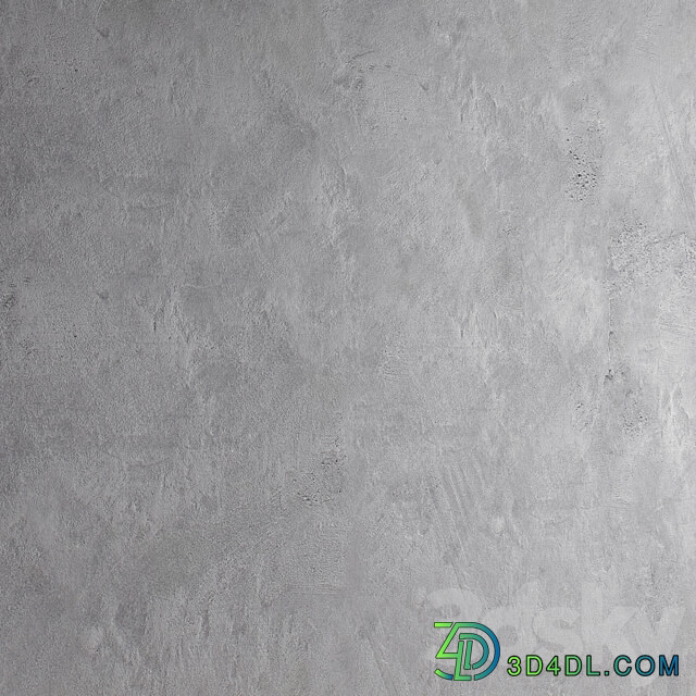 Decorative plaster. Seamless decorative plaster material Stone 3D Models