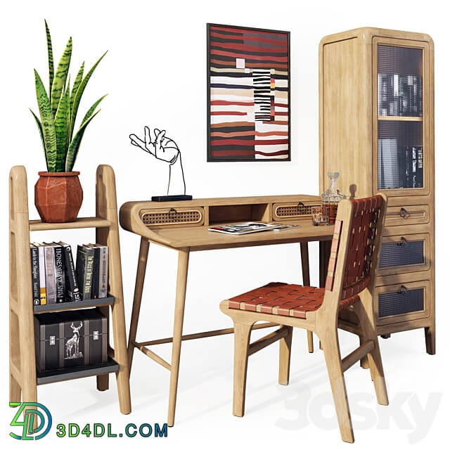 A set of office furniture. Desk Nalu La Forma Office furniture 3D Models