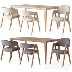 Deephouse. Dublin Bern Belfast Table Chair 3D Models 