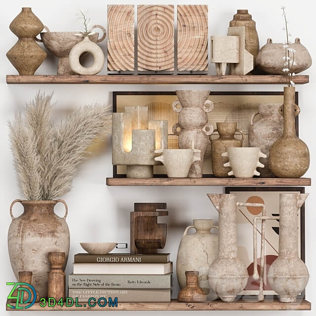 Decorative Set Rustic style 05 3D Models